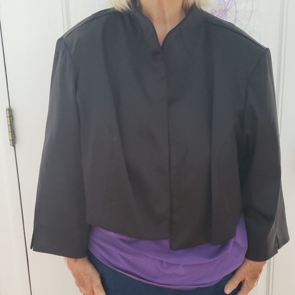 3x black dress jacket formal satin - make offer!